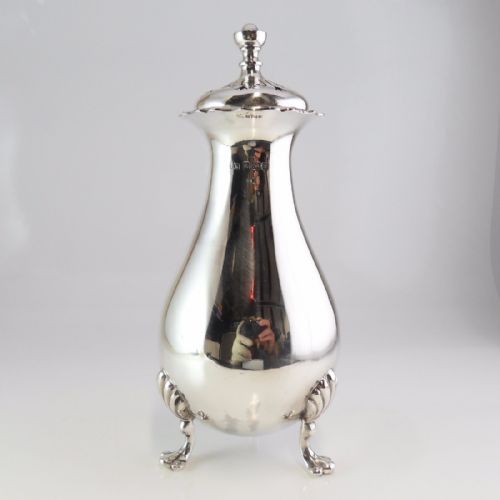 silver sugar caster sifter sheffield 1905 lee wigfall - CATEGORY: ANTIQUE SILVER - DATED EDWARDIAN