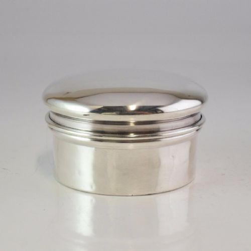 silver circular box birmingham 1918 by henry perkins sons - CATEGORY: ANTIQUE SILVER - DATED 1920