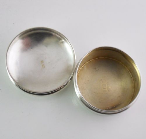 SILVER CIRCULAR BOX BIRMINGHAM 1918 BY HENRY PERKINS SONS - ADDITIONAL PHOTO 4