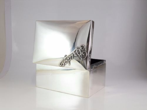 SILVER BRIDGE BOX LONDON 1910 MAPPIN WEBB - ADDITIONAL PHOTO 4
