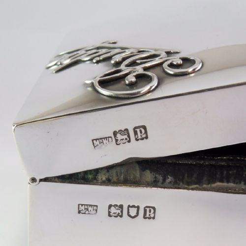 SILVER BRIDGE BOX LONDON 1910 MAPPIN WEBB - ADDITIONAL PHOTO 9