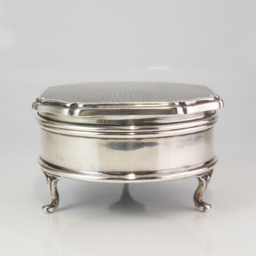 silver trinket box walker hall 1929 - CATEGORY: ANTIQUE SILVER - DATED 1930
