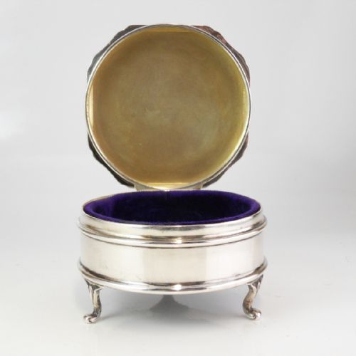 SILVER TRINKET BOX WALKER HALL 1929 - ADDITIONAL PHOTO 2