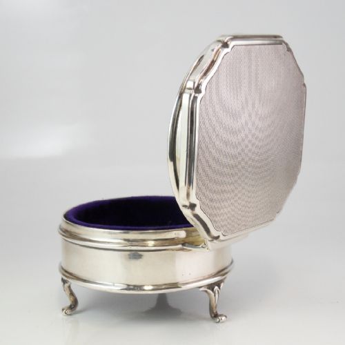 SILVER TRINKET BOX WALKER HALL 1929 - ADDITIONAL PHOTO 3