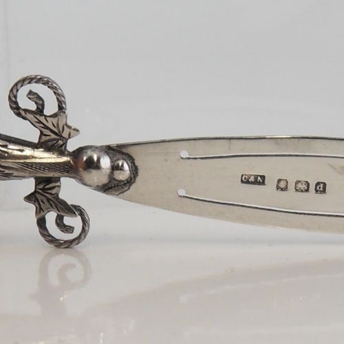 EDWARDIAN SILVER AND MOTHER OF PEARL DAGGER BOOKMARK - ADDITIONAL PHOTO 2