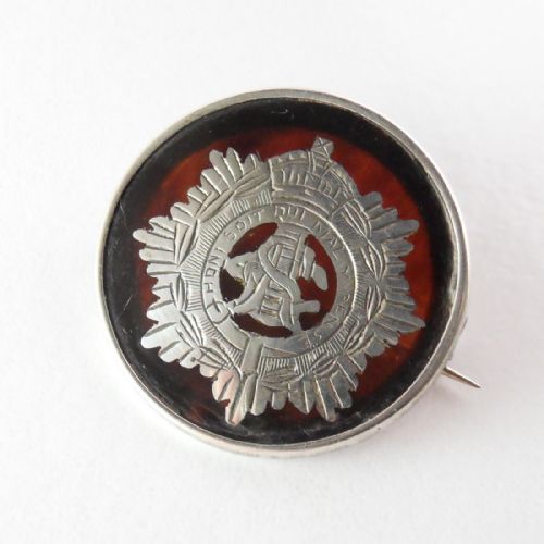 SILVER TORTOISESHELL WWI ARMY SERVICE CORPS SWEETHEART BROOCH - ADDITIONAL PHOTO 3