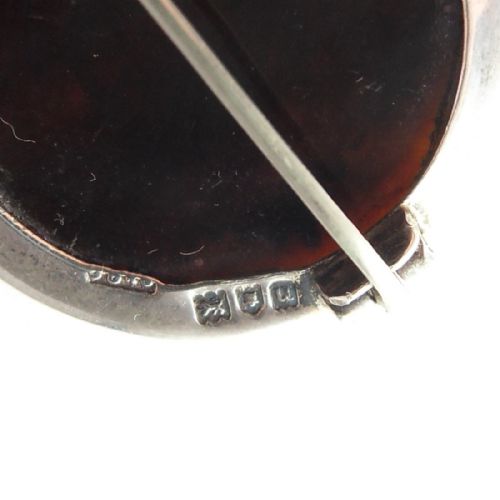 SILVER TORTOISESHELL WWI ARMY SERVICE CORPS SWEETHEART BROOCH - ADDITIONAL PHOTO 4