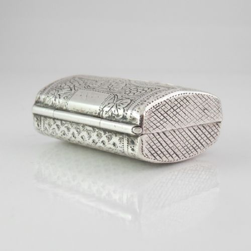 STUNNING GEORGIAN SILVER CASE FORM VINAIGRETTE BIRMINGHAM 1818 - ADDITIONAL PHOTO 1