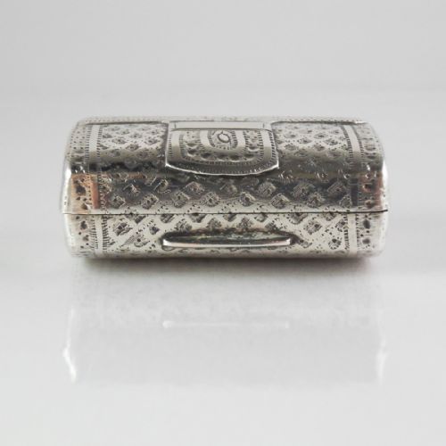 STUNNING GEORGIAN SILVER CASE FORM VINAIGRETTE BIRMINGHAM 1818 - ADDITIONAL PHOTO 11