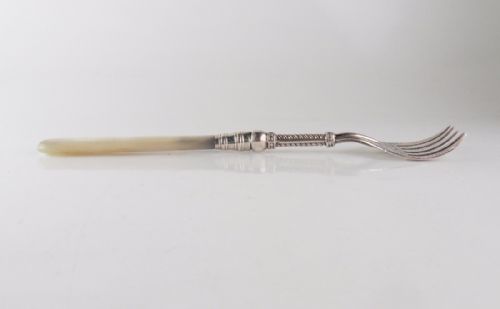 VICTORIAN SILVER MOTHER OF PEARL FORK BIRMINGHAM 1899 - ADDITIONAL PHOTO 3