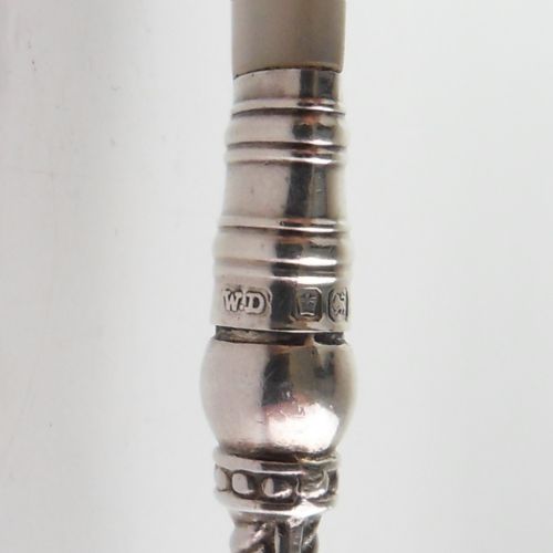 VICTORIAN SILVER MOTHER OF PEARL FORK BIRMINGHAM 1899 - ADDITIONAL PHOTO 7