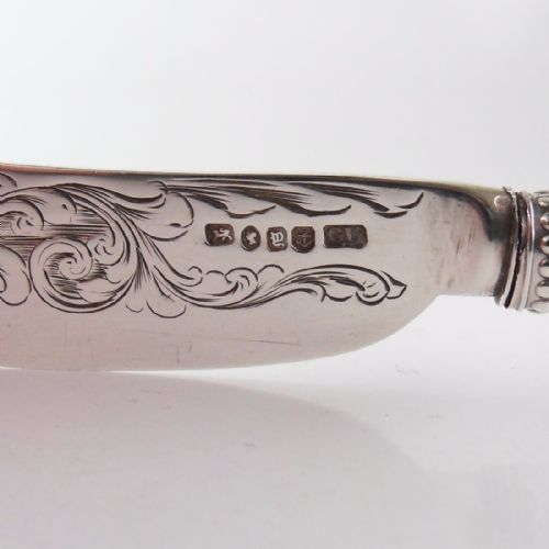 SILVER MOTHER OF PEARL BUTTER KNIFE BIRMINGHAM 1898 - ADDITIONAL PHOTO 4