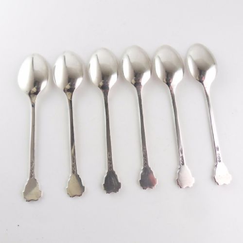 SILVER ENAMEL ART DECO SPOONS - ADDITIONAL PHOTO 2
