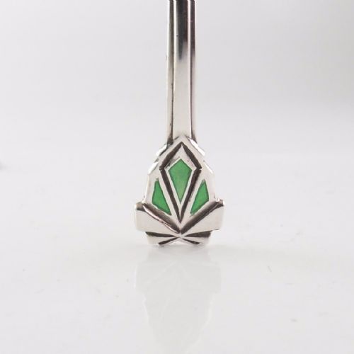 SILVER ENAMEL ART DECO SPOONS - ADDITIONAL PHOTO 4