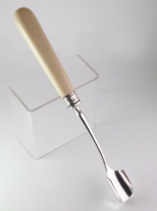 edwardian silver ivory stilton scoop - CATEGORY: ANTIQUE SILVER - DATED EDWARDIAN