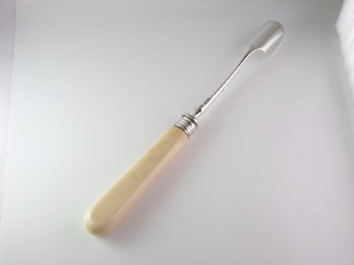 EDWARDIAN SILVER IVORY STILTON SCOOP - ADDITIONAL PHOTO 4