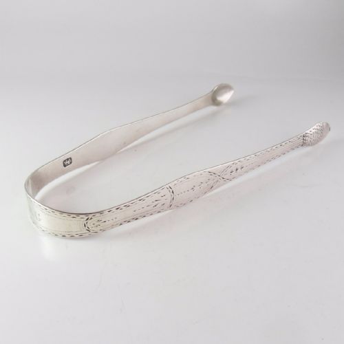 hester bateman silver sugar tongs c176190 - CATEGORY: ANTIQUE SILVER - DATED GEORGIAN