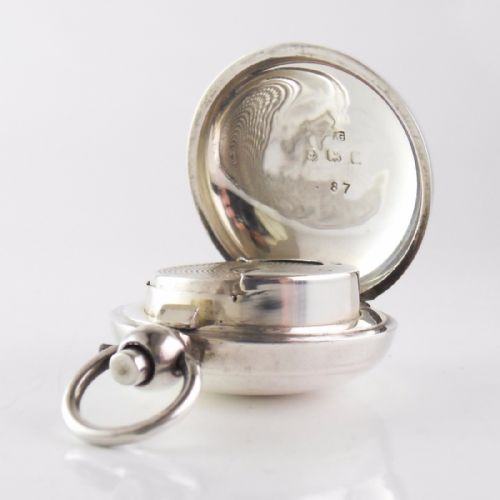 UNUSUAL EDWARDIAN SILVER SOVEREIGN CASE BIRMINGHAM 1908 - ADDITIONAL PHOTO 4