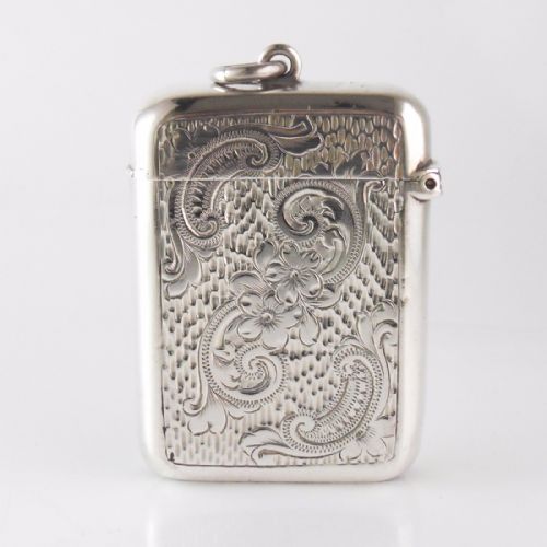 EDWARDIAN SILVER VESTA CASE GEORGE UNITE 1901 - ADDITIONAL PHOTO 1