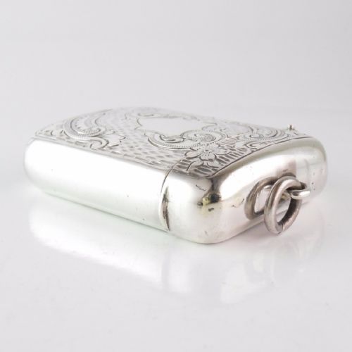 EDWARDIAN SILVER VESTA CASE GEORGE UNITE 1901 - ADDITIONAL PHOTO 3
