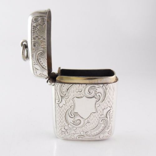 EDWARDIAN SILVER VESTA CASE GEORGE UNITE 1901 - ADDITIONAL PHOTO 5
