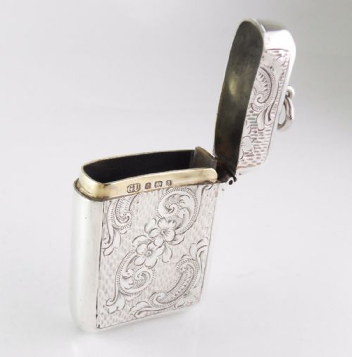 EDWARDIAN SILVER VESTA CASE GEORGE UNITE 1901 - ADDITIONAL PHOTO 6