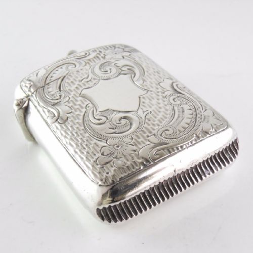 EDWARDIAN SILVER VESTA CASE GEORGE UNITE 1901 - ADDITIONAL PHOTO 8