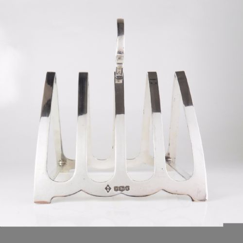 STYLISH SILVER PYRAMID TOAST RACK SHEFFIELD 1934 - ADDITIONAL PHOTO 1