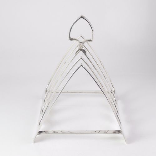 STYLISH SILVER PYRAMID TOAST RACK SHEFFIELD 1934 - ADDITIONAL PHOTO 3