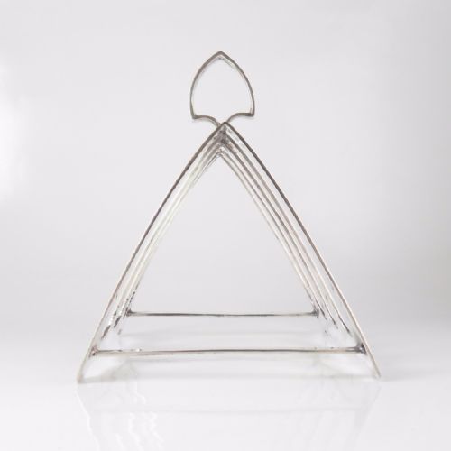 STYLISH SILVER PYRAMID TOAST RACK SHEFFIELD 1934 - ADDITIONAL PHOTO 4