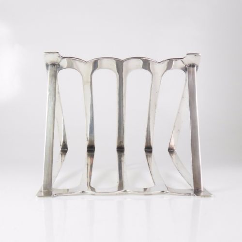 STYLISH SILVER PYRAMID TOAST RACK SHEFFIELD 1934 - ADDITIONAL PHOTO 5