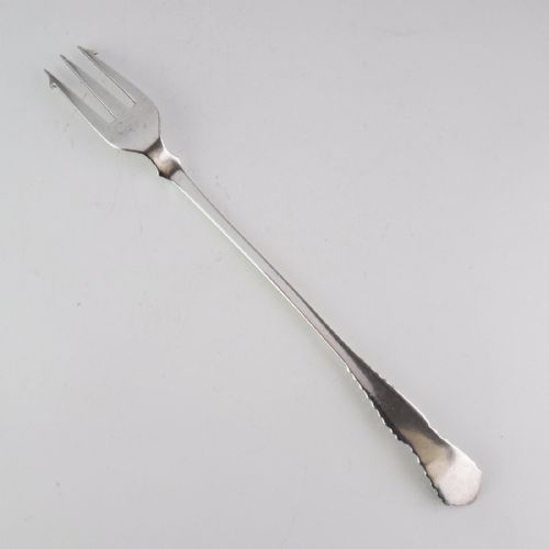 EDWARDIAN SILVER PICKLE FORK BIRMINGHAM 1906 JOSEPH GLOSTER - ADDITIONAL PHOTO 3