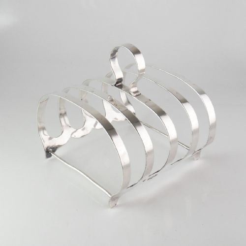 silver squat form toast rack birmingham 1913 - CATEGORY: ANTIQUE SILVER - DATED 1920