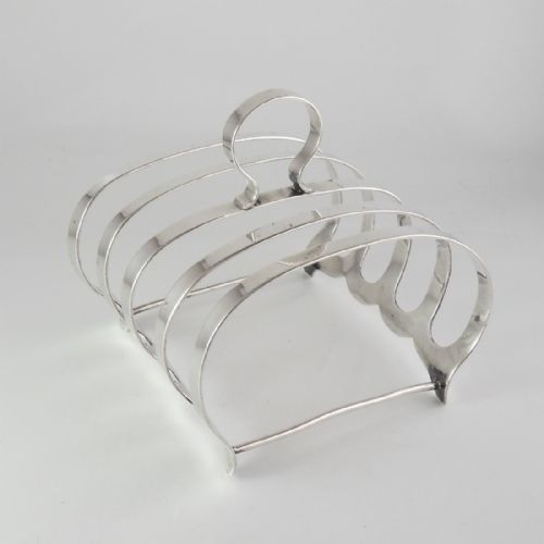 SILVER SQUAT FORM TOAST RACK BIRMINGHAM 1913 - ADDITIONAL PHOTO 1