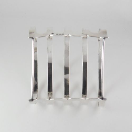 SILVER SQUAT FORM TOAST RACK BIRMINGHAM 1913 - ADDITIONAL PHOTO 4