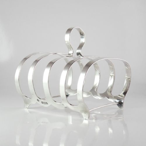 SILVER SQUAT FORM TOAST RACK BIRMINGHAM 1913 - ADDITIONAL PHOTO 5
