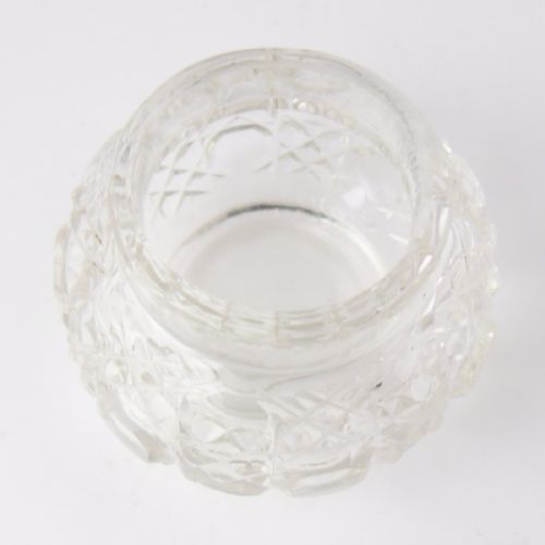EDWARDIAN SILVER CUT GLASS JAR BIRMINGHAM 1908 - ADDITIONAL PHOTO 3