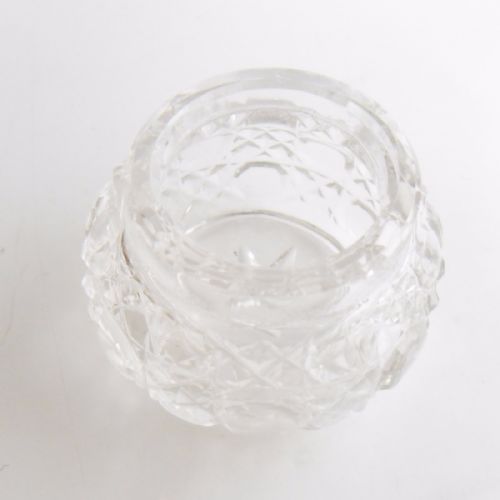 EDWARDIAN SILVER CUT GLASS JAR BIRMINGHAM 1906 - ADDITIONAL PHOTO 4