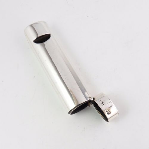 VICTORIAN SILVER WHISTLE VESTA COMBINATION HALLMARKED LONDON 1881 - ADDITIONAL PHOTO 8