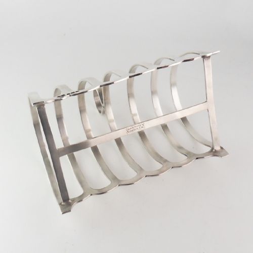 CLASSIC SILVER TOAST RACK HARRODS 1937 - ADDITIONAL PHOTO 5