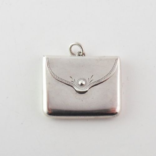 edwardian silver envelope shaped stamp case - CATEGORY: ANTIQUE SILVER - DATED EDWARDIAN
