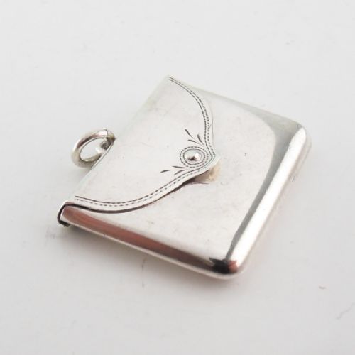EDWARDIAN SILVER ENVELOPE SHAPED STAMP CASE - ADDITIONAL PHOTO 1