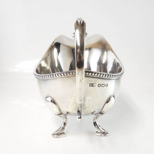 RARE SILVER SAUCE BOAT STAND SHEFFIELD 1940 - ADDITIONAL PHOTO 7