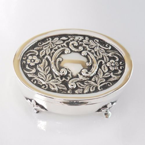 silver trinket box birmingham 1905 henry matthews - CATEGORY: ANTIQUE SILVER - DATED 1910
