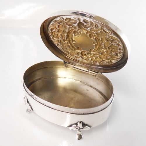 SILVER TRINKET BOX BIRMINGHAM 1905 HENRY MATTHEWS - ADDITIONAL PHOTO 6