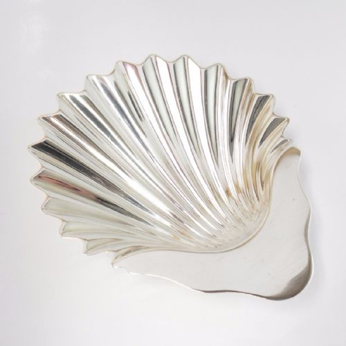 SILVER SHELL DISH LONDON 1901 BY GOLDSMITHS - ADDITIONAL PHOTO 4
