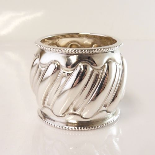 silver napkin ring london 1905 mappin webb - CATEGORY: ANTIQUE SILVER - DATED 1910