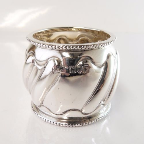 SILVER NAPKIN RING LONDON 1905 MAPPIN WEBB - ADDITIONAL PHOTO 2