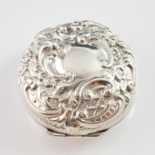 FINE VICTORIAN SILVER PILL BOX BIRMINGHAM 1900 - ADDITIONAL PHOTO 2