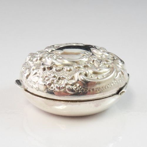 FINE VICTORIAN SILVER PILL BOX BIRMINGHAM 1900 - ADDITIONAL PHOTO 4